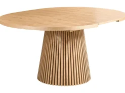 Clearance Stół do jadalni rozkładany MOORE Jesion jasny 120/160 cm 120 cm Stoły Do Jadalni|Wszystkie Stoły