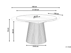Online Stół do jadalni rozkładany MOORE Jesion ciemny 120/160 cm 120 cm Stoły Do Jadalni|Wszystkie Stoły