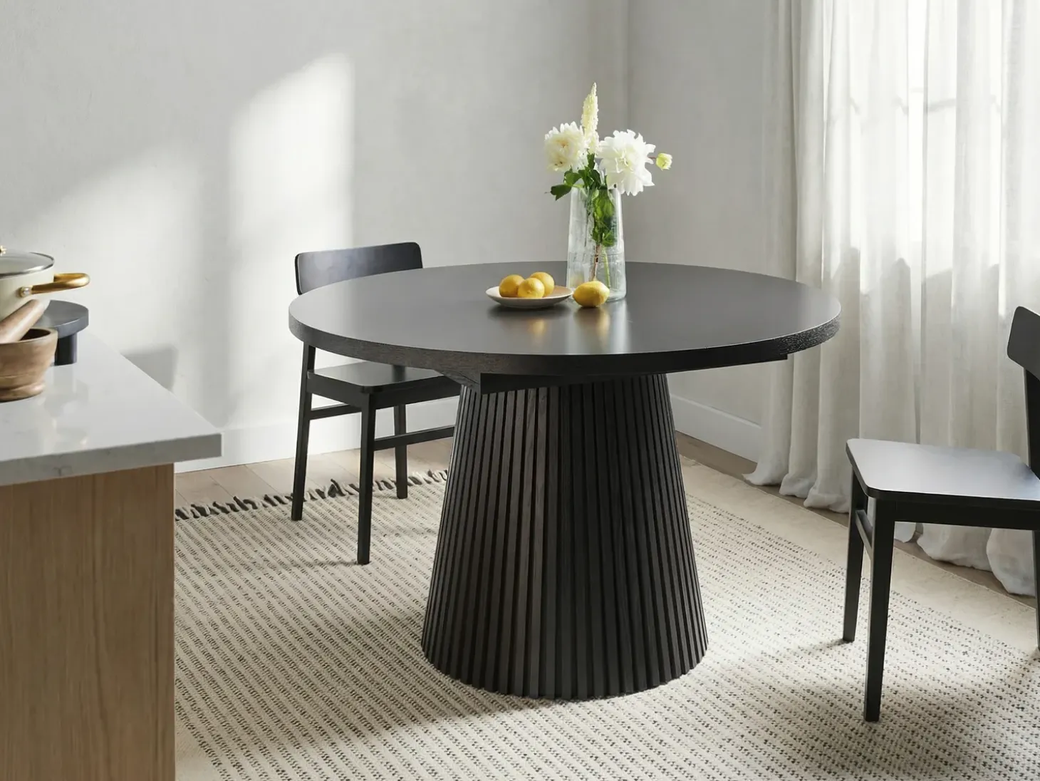 Discount Stół do jadalni rozkładany MOORE Jesion 120/160 cm 120 cm Stoły Do Jadalni|Wszystkie Stoły