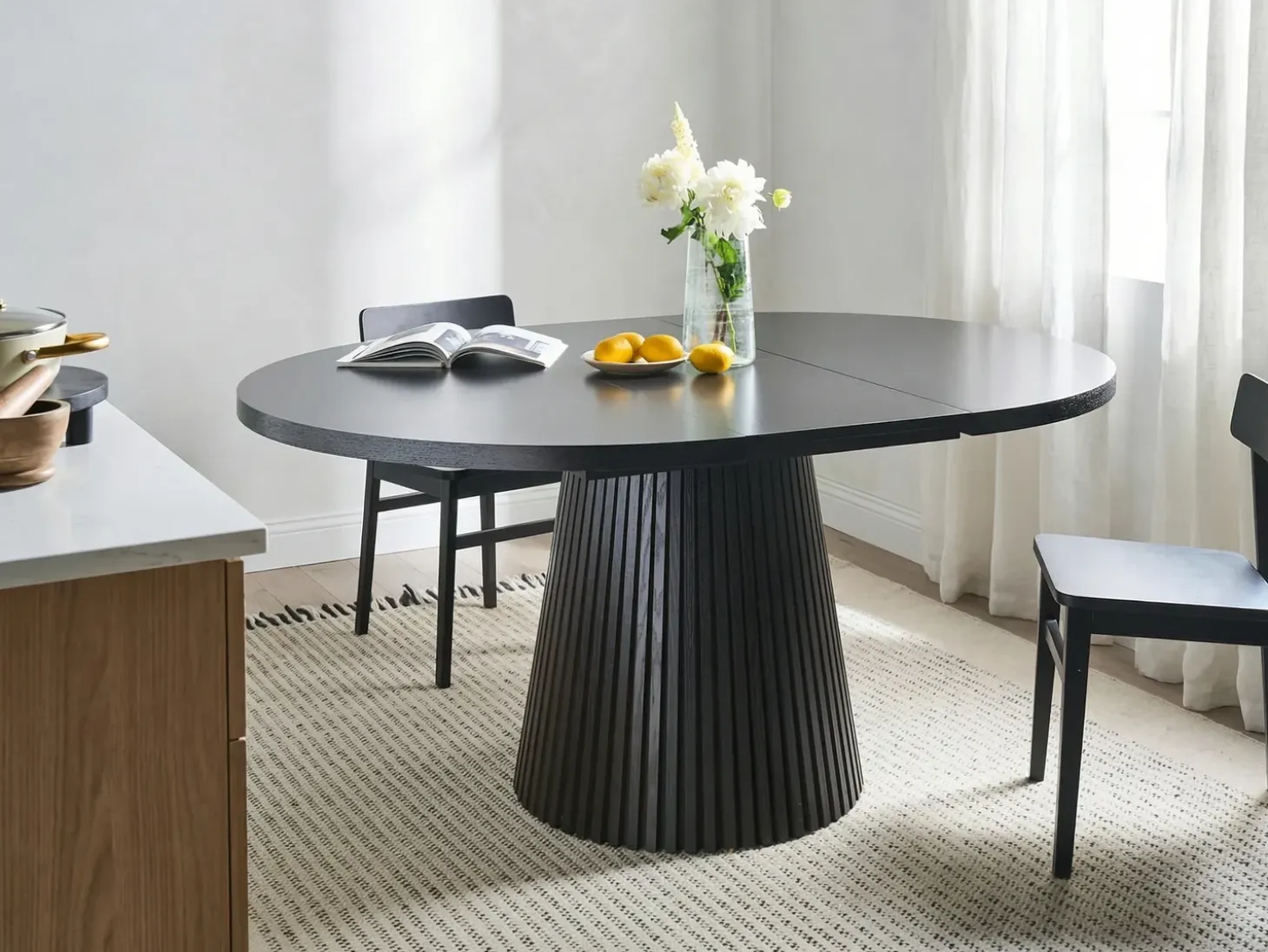 Discount Stół do jadalni rozkładany MOORE Jesion 120/160 cm 120 cm Stoły Do Jadalni|Wszystkie Stoły