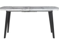 Clearance Stół do jadalni rozkładany MOSBY Szary marmur 160/200 cm 90 cm Stoły Do Jadalni|Wszystkie Stoły