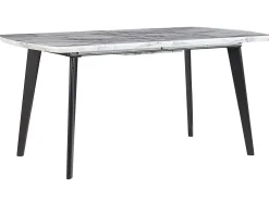 Clearance Stół do jadalni rozkładany MOSBY Szary marmur 160/200 cm 90 cm Stoły Do Jadalni|Wszystkie Stoły