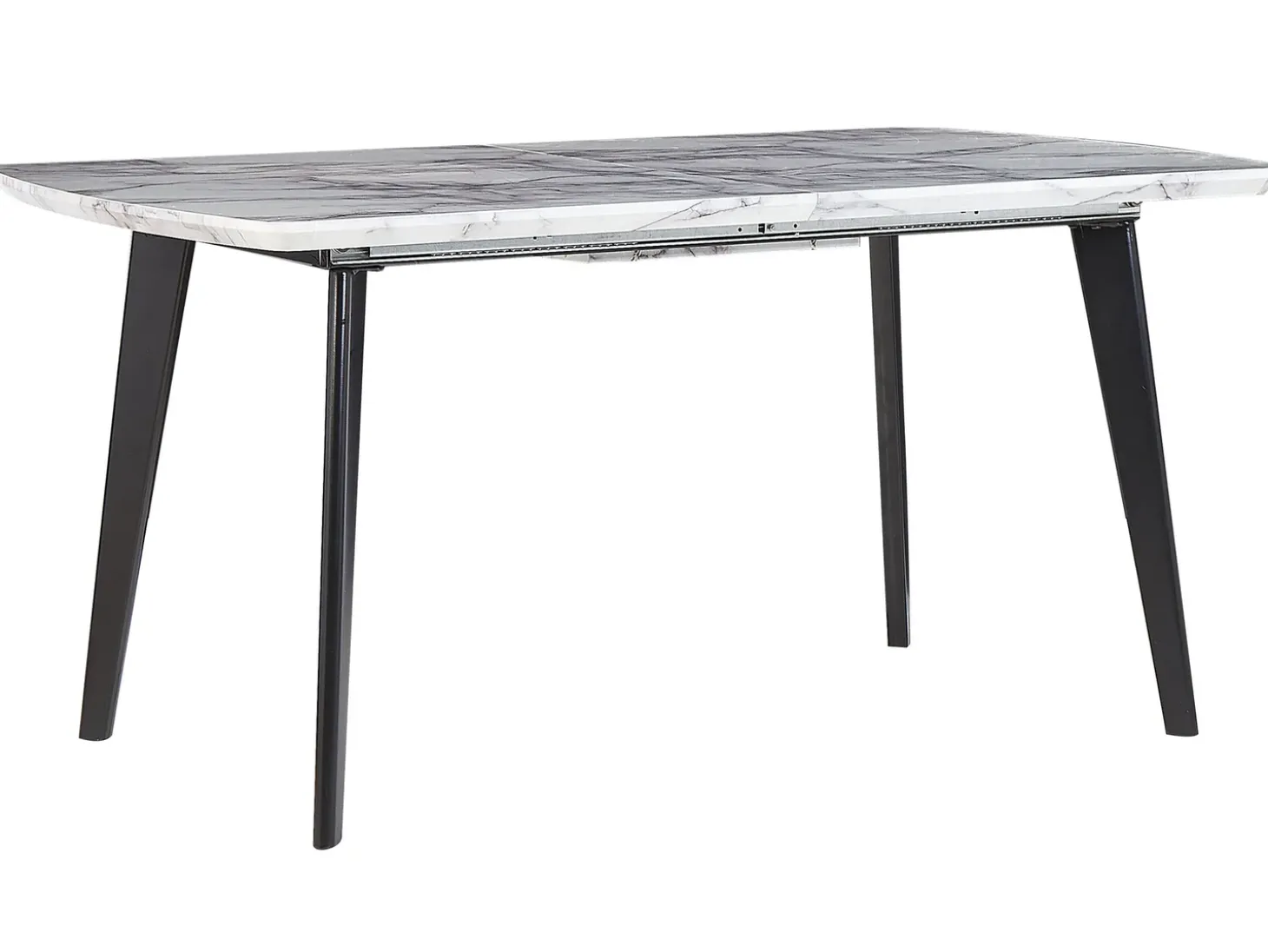 Clearance Stół do jadalni rozkładany MOSBY Szary marmur 160/200 cm 90 cm Stoły Do Jadalni|Wszystkie Stoły