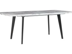 Clearance Stół do jadalni rozkładany MOSBY Szary marmur 160/200 cm 90 cm Stoły Do Jadalni|Wszystkie Stoły