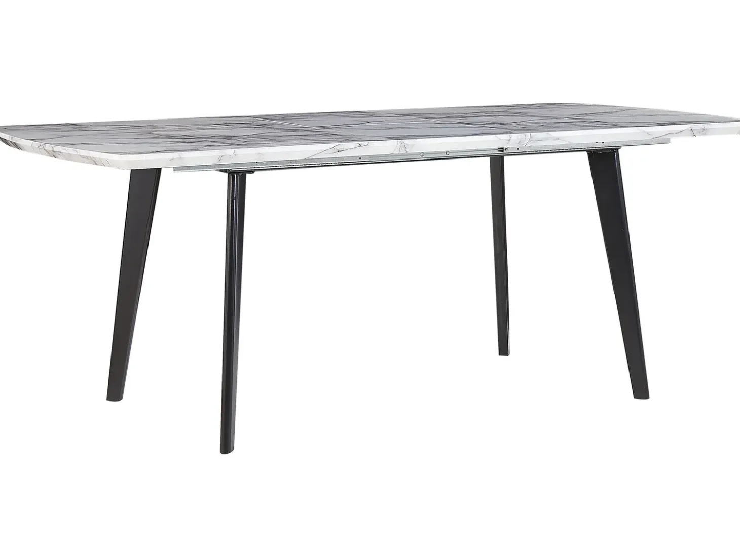 Clearance Stół do jadalni rozkładany MOSBY Szary marmur 160/200 cm 90 cm Stoły Do Jadalni|Wszystkie Stoły