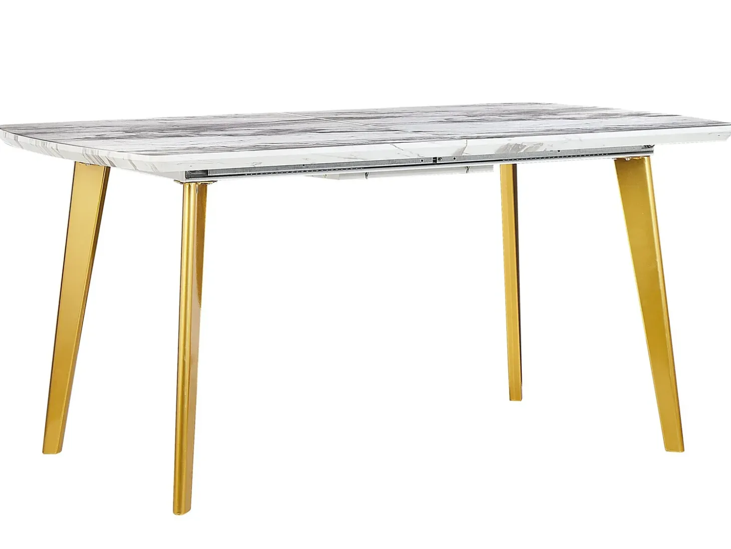 Online Stół do jadalni rozkładany MOSBY Marmur/ złoty 160/200 cm 90 cm Stoły Do Jadalni|Wszystkie Stoły