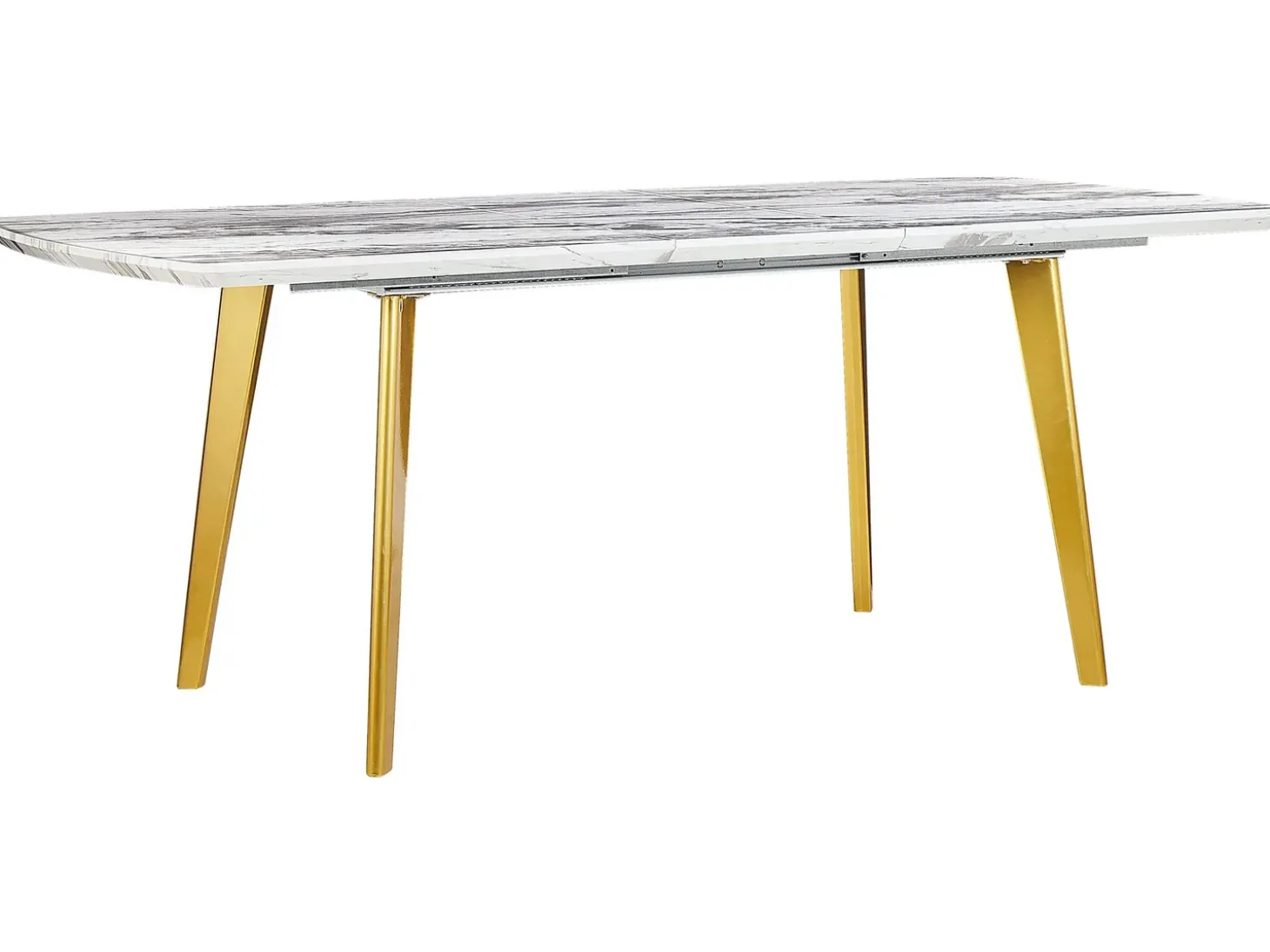 Online Stół do jadalni rozkładany MOSBY Marmur/ złoty 160/200 cm 90 cm Stoły Do Jadalni|Wszystkie Stoły