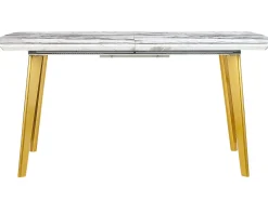 Online Stół do jadalni rozkładany MOSBY Marmur/ złoty 160/200 cm 90 cm Stoły Do Jadalni|Wszystkie Stoły