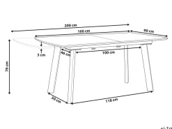Discount Stół do jadalni rozkładany SALVADOR Ciemnobrązowy 160/200 cm 90 cm Stoły Do Jadalni|Wszystkie Stoły