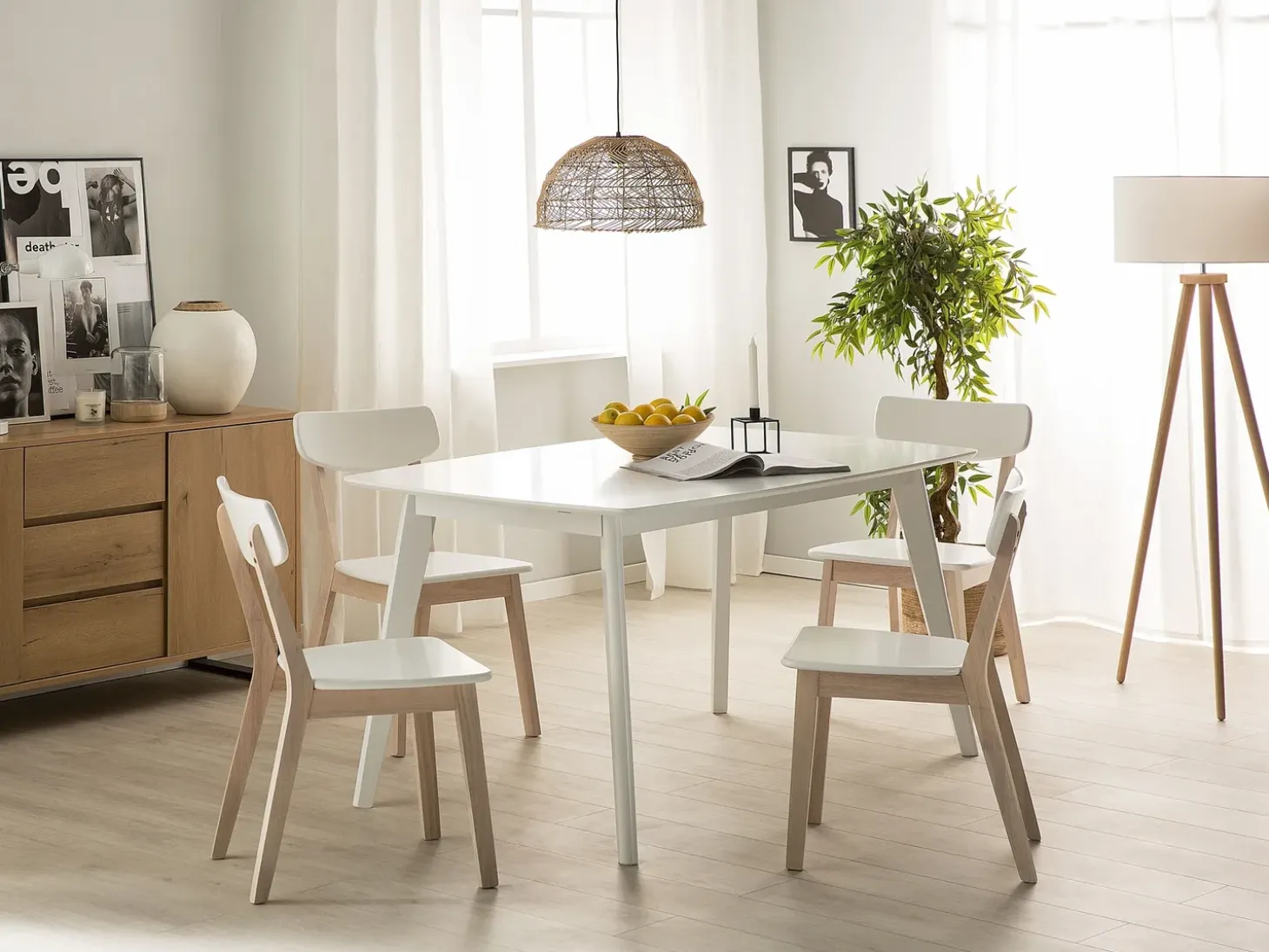 Clearance Stół do jadalni rozkładany SANFORD 120/160 cm 80 cm Stoły Do Jadalni|Wszystkie Stoły