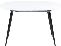 Outlet Stół do jadalni rozkładany STAVERTON Biały 120/160 cm 80 cm Stoły Do Jadalni|Wszystkie Stoły
