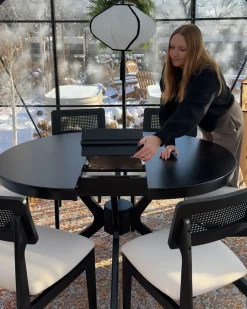 Clearance Stół do jadalni rozkładany TYMIS Dąb 107/137 cm 107 cm Stoły Do Jadalni|Wszystkie Stoły