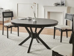 Clearance Stół do jadalni rozkładany TYMIS Dąb 107/137 cm 107 cm Stoły Do Jadalni|Wszystkie Stoły