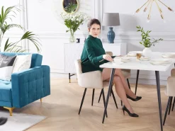 Discount Stół do jadalni SANTIAGO Biały marmur 80 cm Stoły Do Jadalni|Wszystkie Stoły