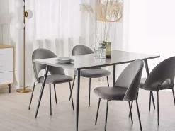 Outlet Stół do jadalni SANTIAGO Szary efekt betonu 80 cm Stoły Do Jadalni|Wszystkie Stoły