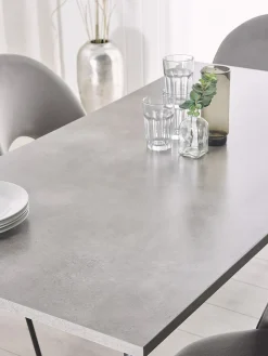 Outlet Stół do jadalni SANTIAGO Szary efekt betonu 80 cm Stoły Do Jadalni|Wszystkie Stoły
