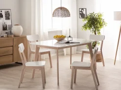 Outlet Stół do jadalni SANTOS Biały 150 cm 90 cm Stoły Do Jadalni|Wszystkie Stoły