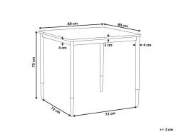 Online Stół do jadalni SHALFORD Czarny 80 cm 80 cm Stoły Do Jadalni|Wszystkie Stoły