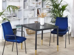 Online Stół do jadalni SHALFORD Czarny 80 cm 80 cm Stoły Do Jadalni|Wszystkie Stoły