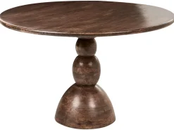Sale Stół do jadalni SILVON Ciemno 120 cm 120 cm Drewno mango Stoły Z Litego Drewna|Wszystkie Stoły