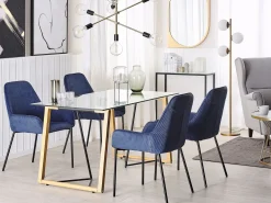 Discount Stół do jadalni TACOMA Jasnobrązowy 140 cm 80 cm Szkło hartowane Stoły Do Jadalni|Wszystkie Stoły
