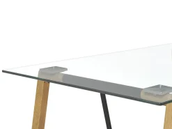 Discount Stół do jadalni TACOMA Jasnobrązowy 140 cm 80 cm Szkło hartowane Stoły Do Jadalni|Wszystkie Stoły