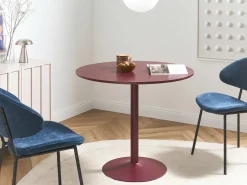 Clearance Stół do jadalni TINO Burgundowy 90 cm 90 cm Stoły Do Jadalni|Wszystkie Stoły