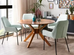 New TYMIS Mahoń ciemny 120 cm 120 cm Stoły Do Jadalni|Wszystkie Stoły