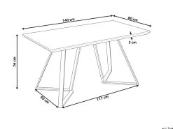 Online UPTON Jasnobrązowy 140 cm 80 cm Stoły Do Jadalni|Wszystkie Stoły
