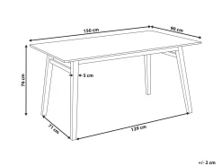 Discount Stół do jadalni VARLEY Jesion naturalny 150 cm 90 cm Stoły Do Jadalni|Wszystkie Stoły