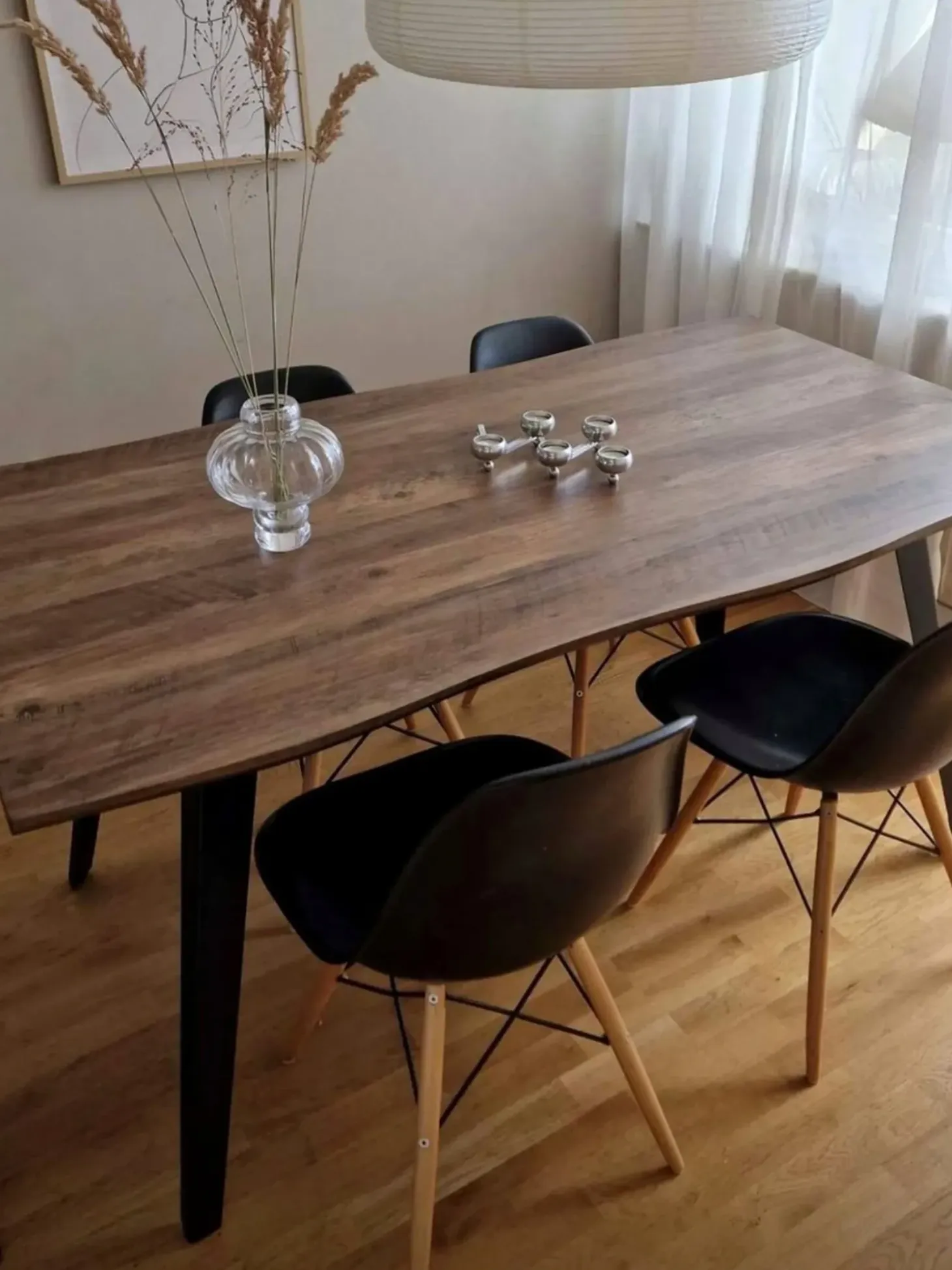 New Stół do jadalni WITNEY Ciemnobrązowy 160 cm 90 cm Stoły Do Jadalni|Wszystkie Stoły