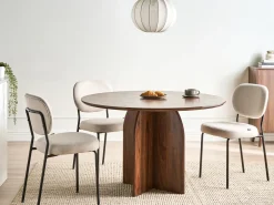 Clearance Stół do jadalni YARRA Ciemno 120 cm 120 cm Stoły Do Jadalni|Wszystkie Stoły