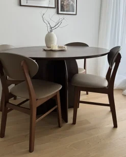 Clearance Stół do jadalni YARRA Ciemno 120 cm 120 cm Stoły Do Jadalni|Wszystkie Stoły