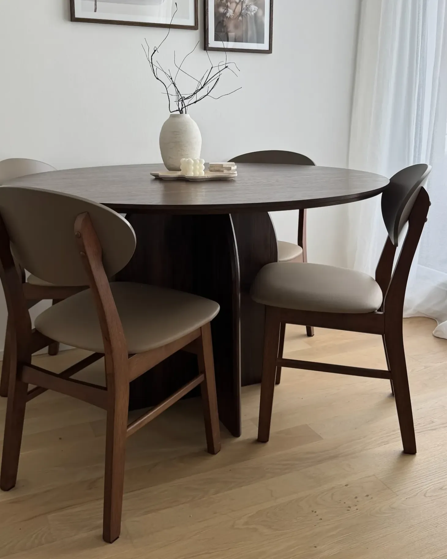 Clearance Stół do jadalni YARRA Ciemno 120 cm 120 cm Stoły Do Jadalni|Wszystkie Stoły