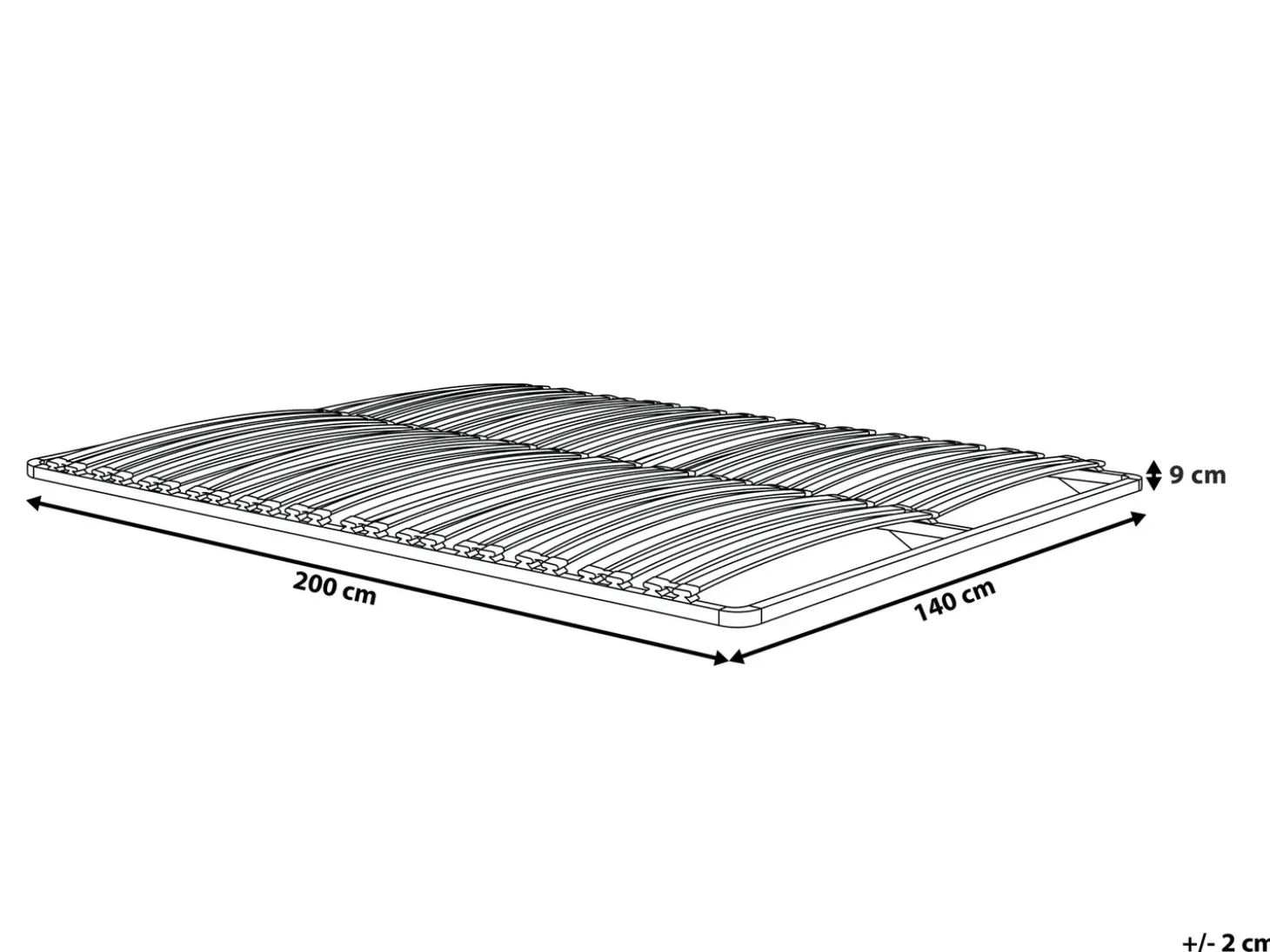 Outlet Stelaż do łóżka COMBOURG 140 x 200 cm Wszystkie Stelaże|Stelaże Pod Materace