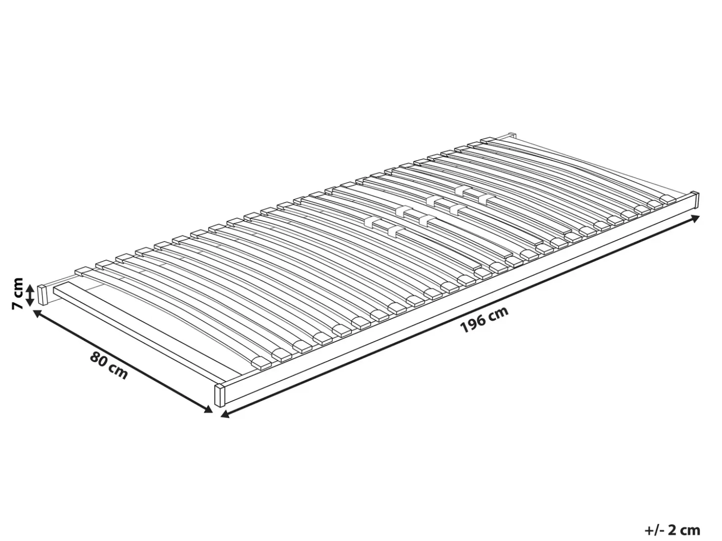 New Stelaż do łóżka VOUZIERS 80 x 200 cm Wszystkie Stelaże|Stelaże Pod Materace