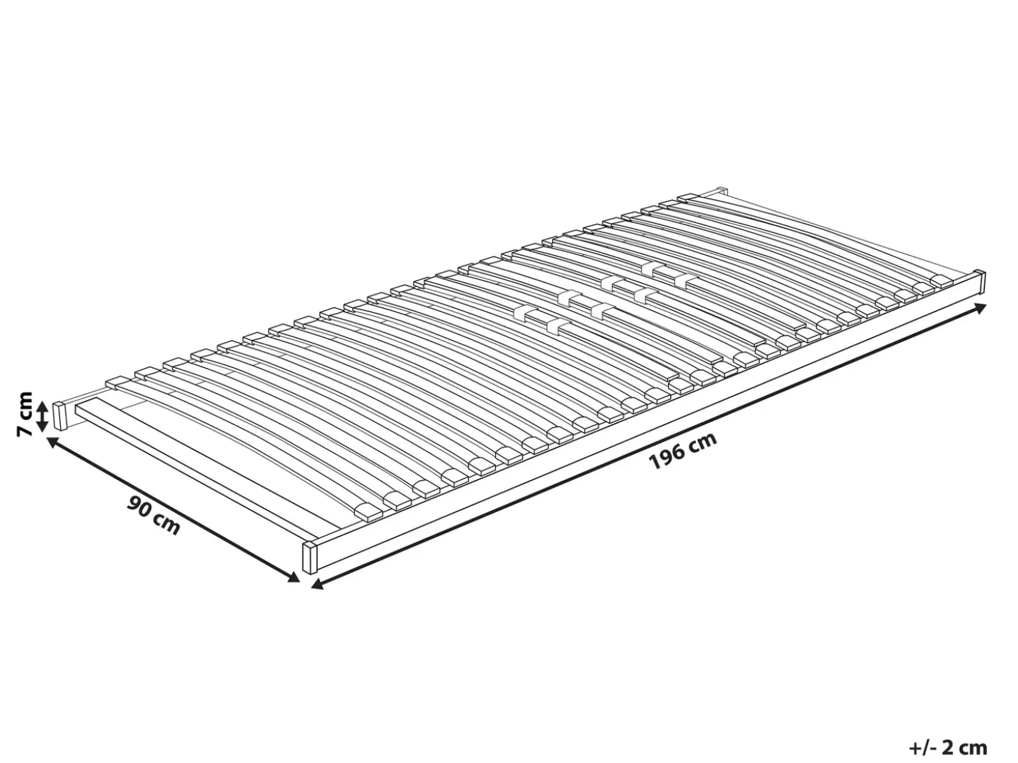 Outlet Stelaż do łóżka VOUZIERS 90 x 200 cm Wszystkie Stelaże|Stelaże Pod Materace