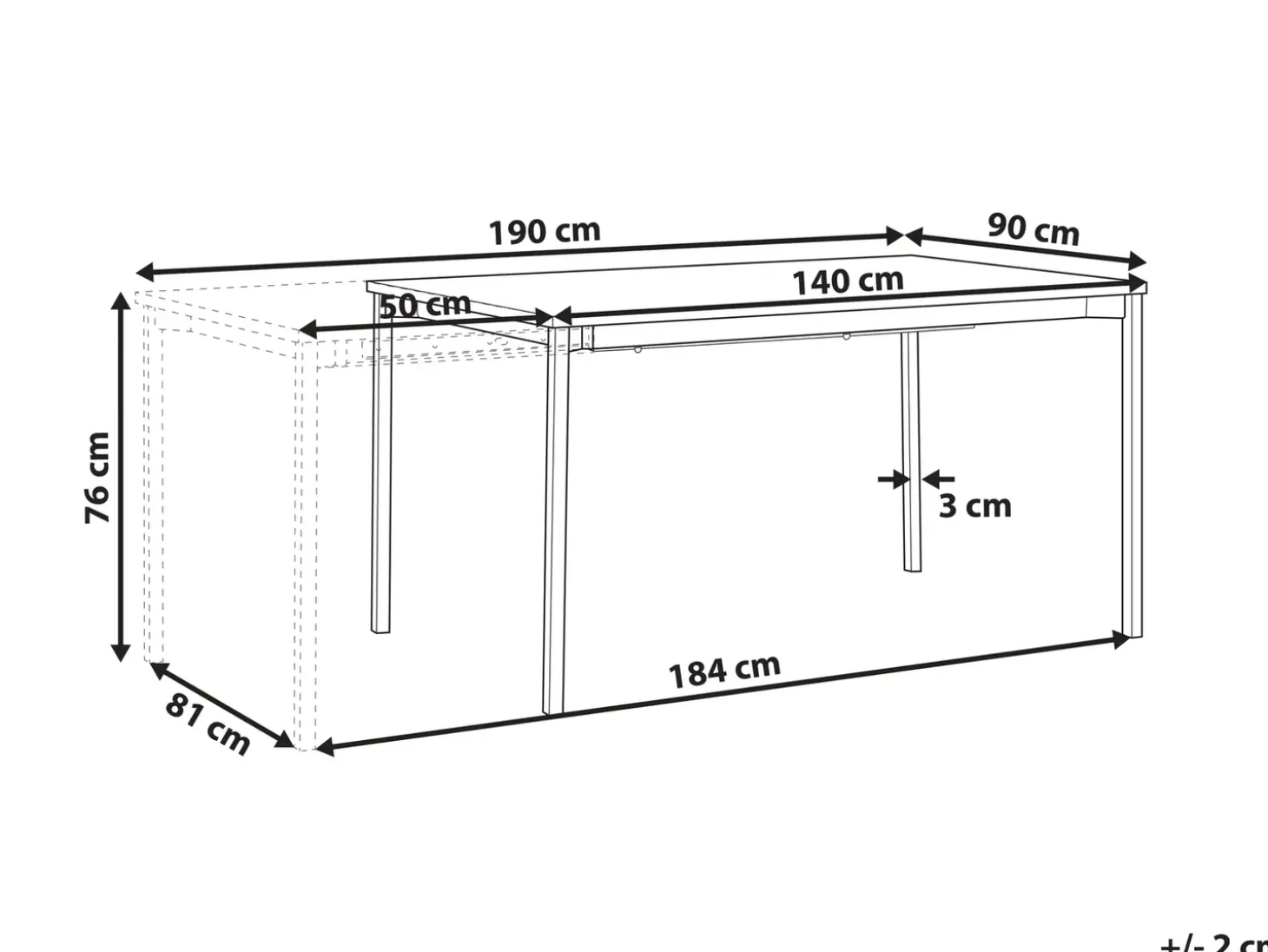Sale Stół konferencyjny rozkładany AVIS 90 cm 140/190 cm Wszystkie Stoły|Wszystkie Biurka