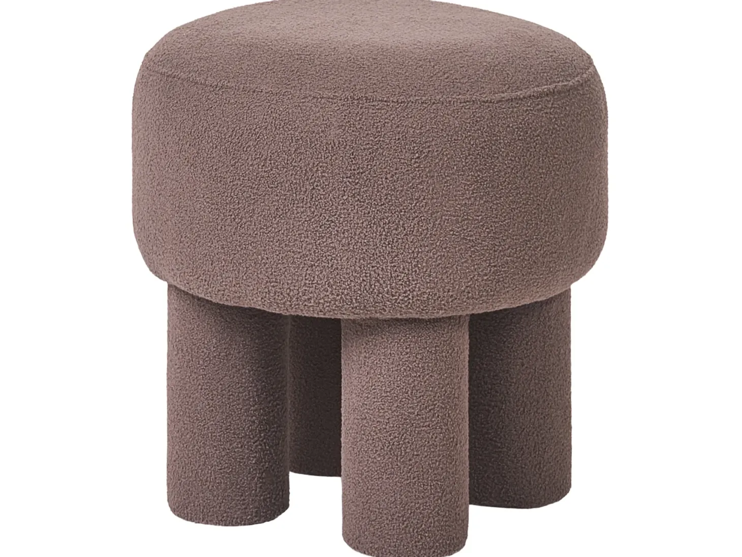 Stołek CANBY Boucle Brązowy