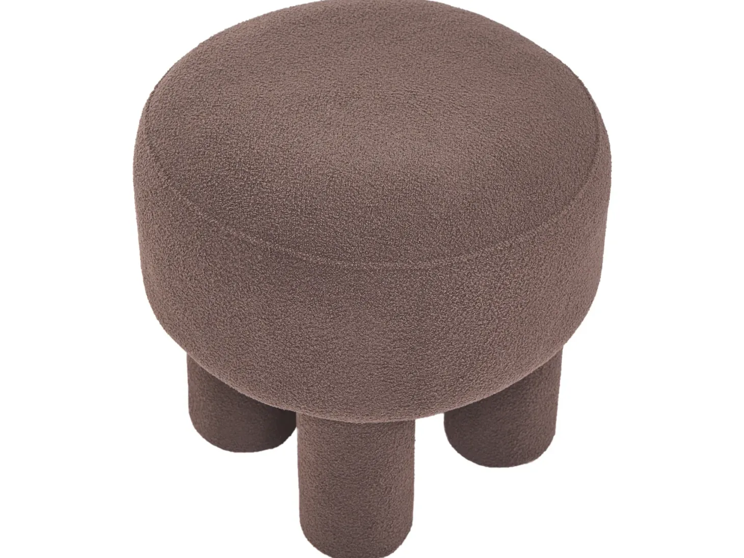 Stołek CANBY Boucle Brązowy