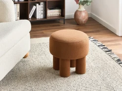 Stołek CANBY Boucle Pomarańczowy