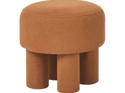 Stołek CANBY Boucle Pomarańczowy