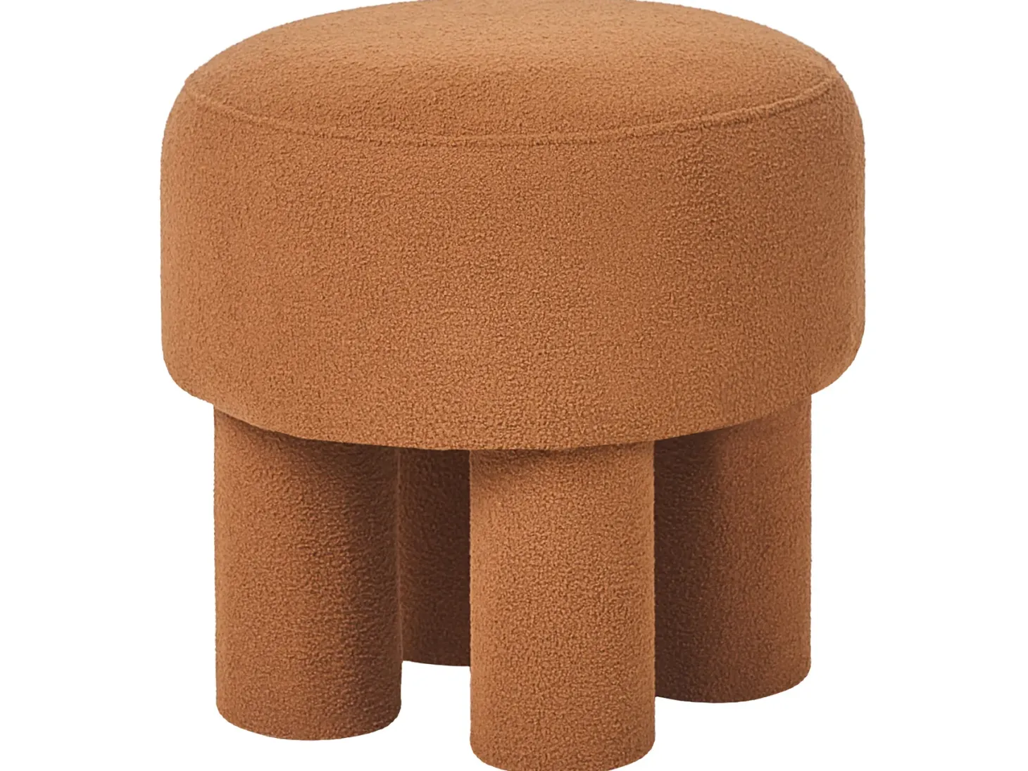 Stołek CANBY Boucle Pomarańczowy