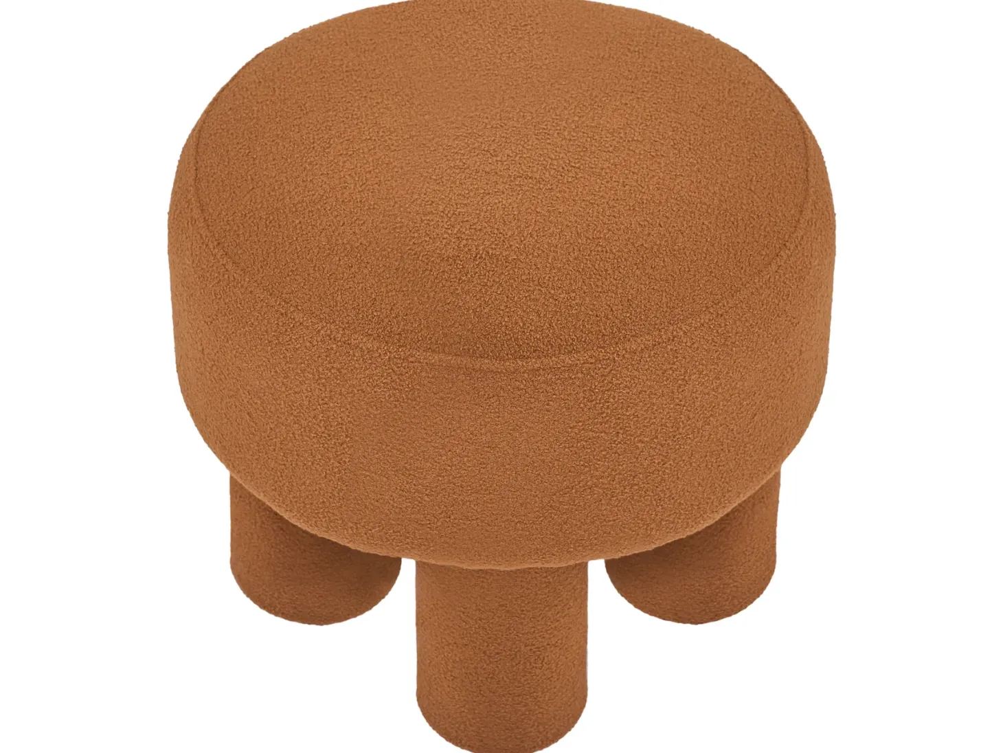 Stołek CANBY Boucle Pomarańczowy
