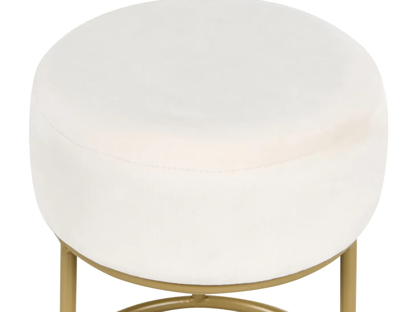 Stołek DELCO Welur Złamana biel