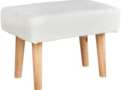 Stołek TAKOMA Boucle Biały