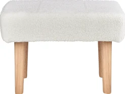 Stołek TAKOMA Boucle Biały