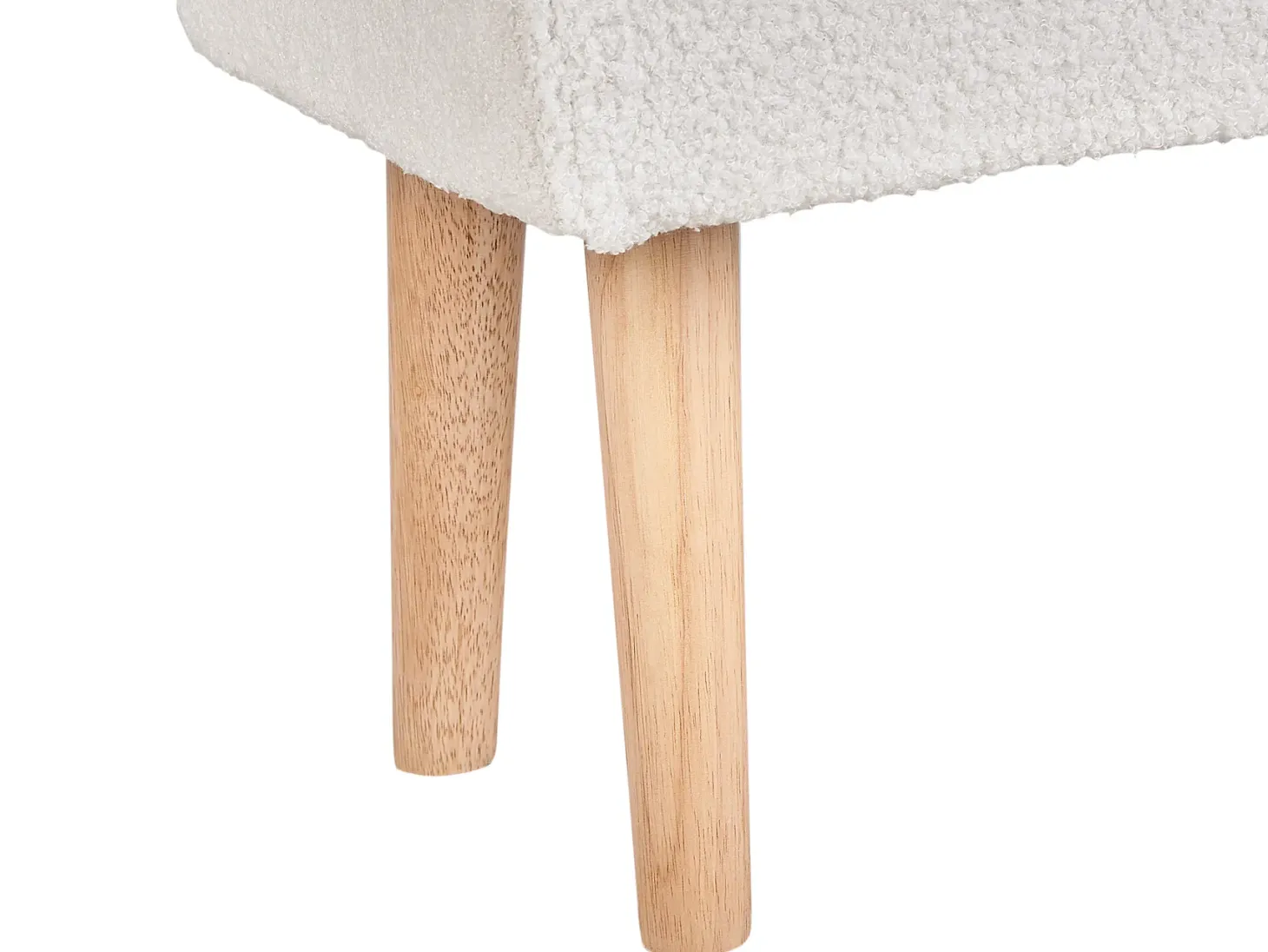 Stołek TAKOMA Boucle Biały