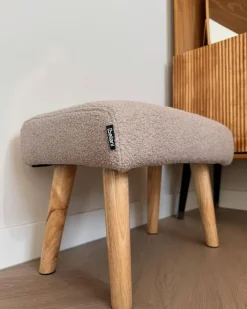 Stołek TAKOMA Boucle Jasnobeżowy