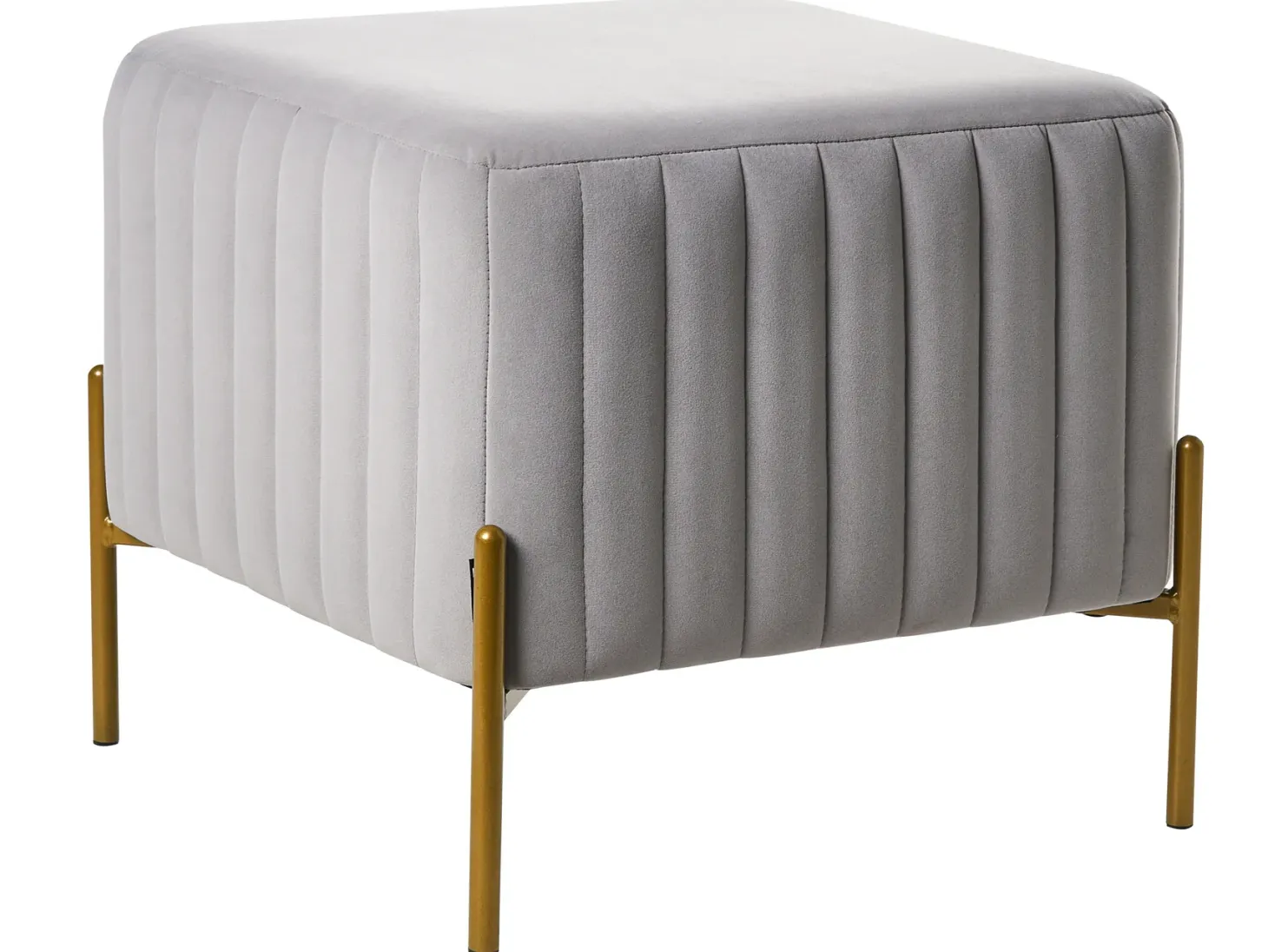 Stołek UTAH Welur Szary